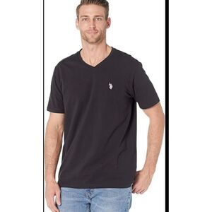 Polo Ralph Lauren Mens Black V-Neck T-Shirt XL